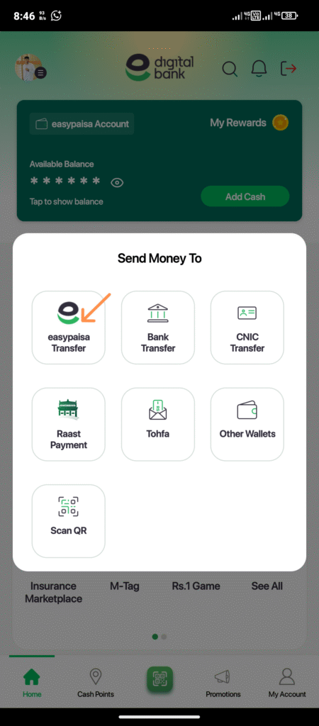 payment through easypaisa