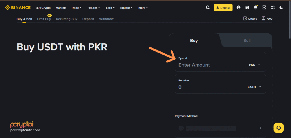 how to buy usdt using laptop in pakistan