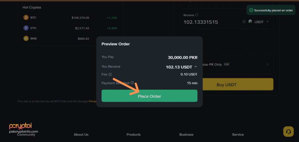 how to buy usdt using laptop in pakistan