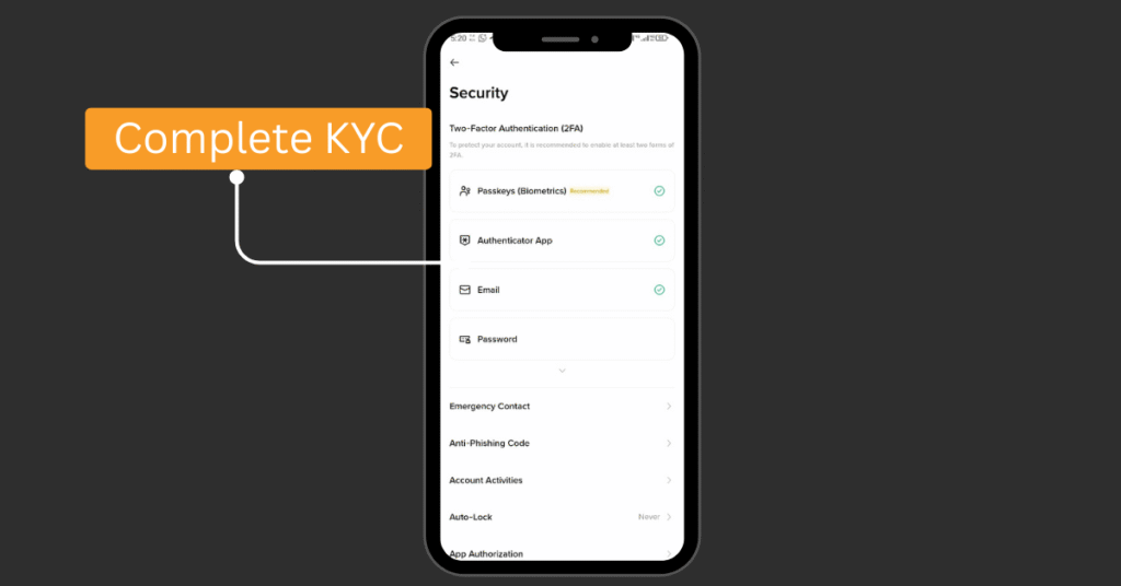 KYC on binance process