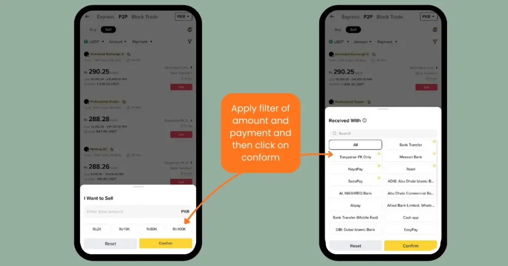 Binance P2P payment